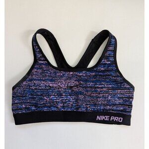 Nike Pro Racerback Dri Fit Sports Bra Size Small Purple /Blue